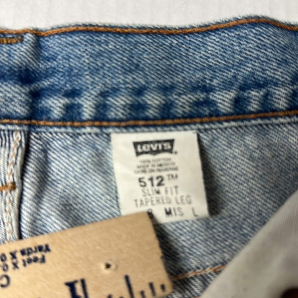 Vintage 90s Levi’s 512 Cutoff ShortsHand-Painted Sunflower Denim Festival Indie - Picture 5 of 11